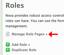 Role pages location