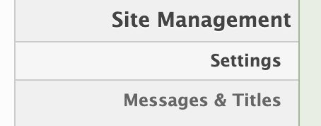 Site Settings