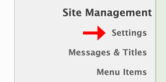 Settings location